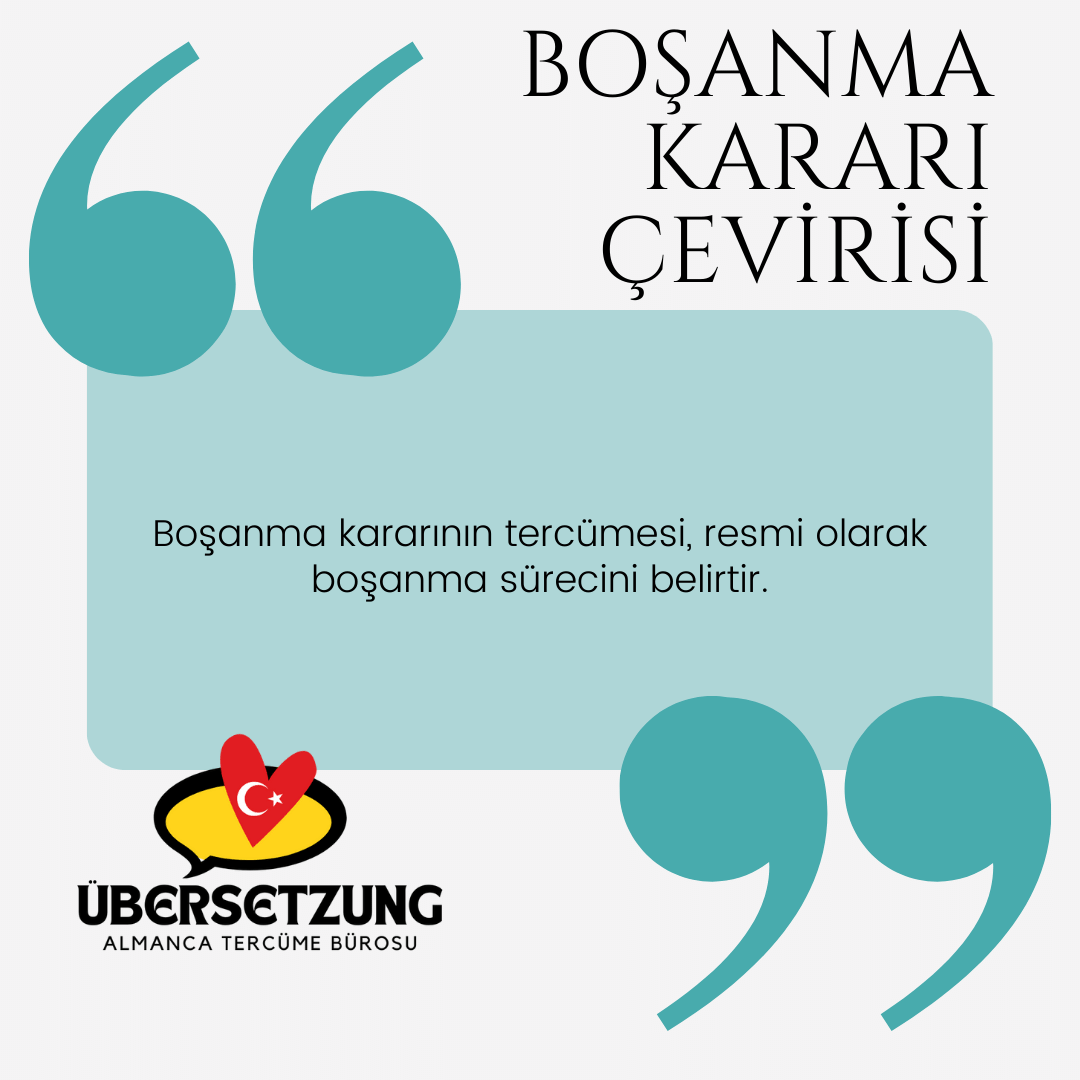 almanca boşanma kararı tercümesi