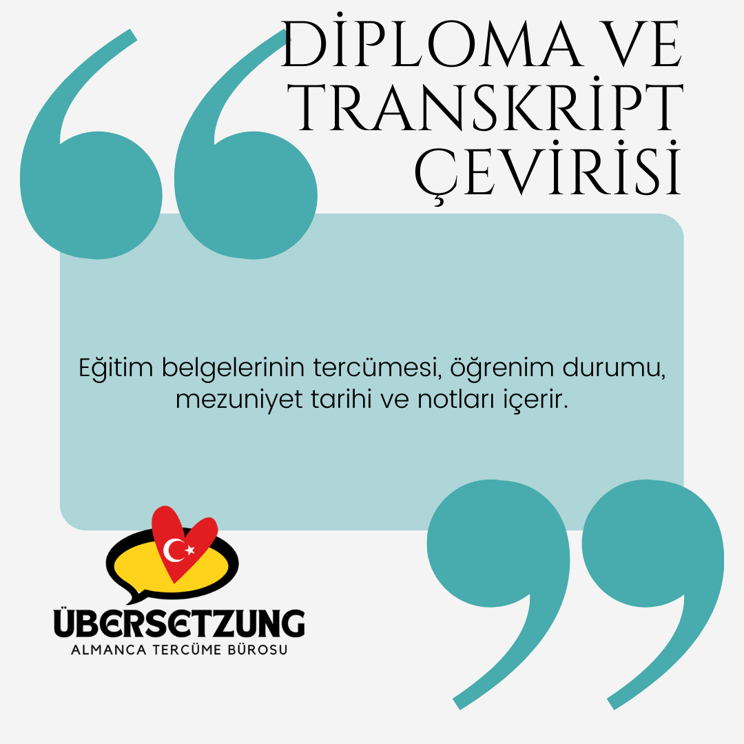 almanca diploma tercümesi