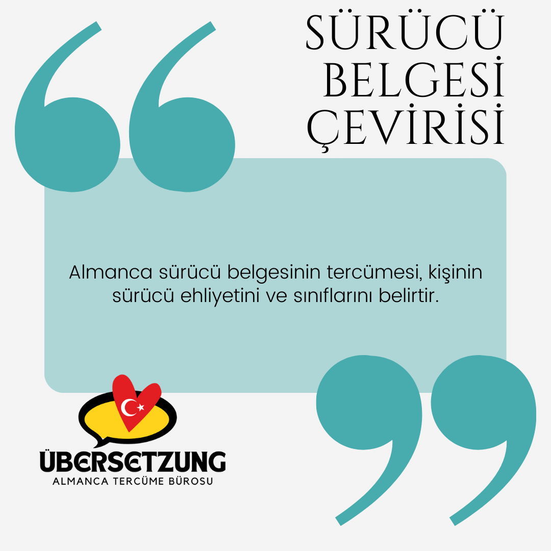 almanca ehliyet sürücü belgesi tercümesi